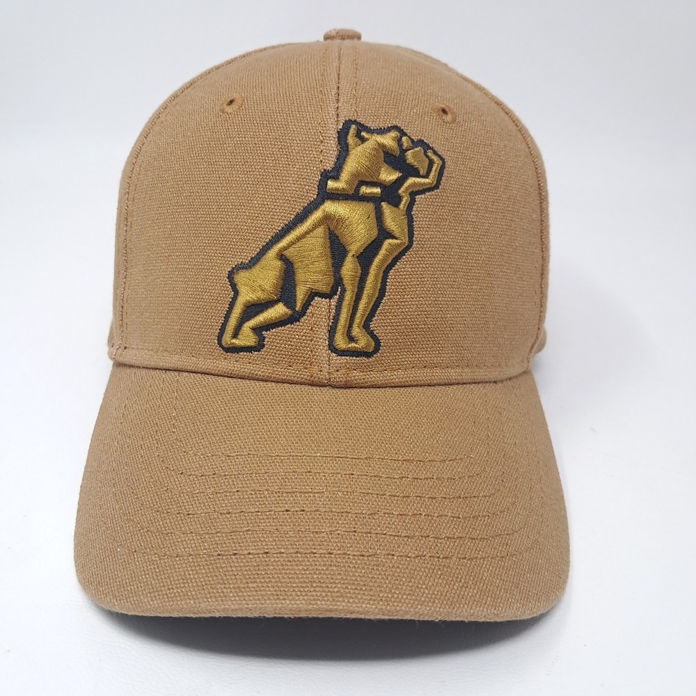Mack Trucks Hat H3 Headwear Duck Brown Canvas Gold Bulldog Logo Snapback Cap